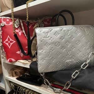 Brand new silver LV Coussin bag